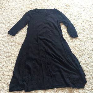Eileen Fischer merino wool 3/4 sleeve dress